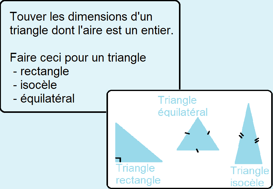 Triangle rectangle isocèle et équilatéral - Calcul de longeurs et d'aires - cours de maths - 1peu2maths.fr