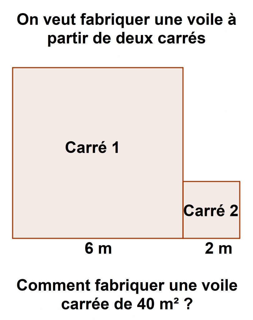 Voile - Pythagore - Calculer une longueur - cours de maths - 1peu2maths.fr